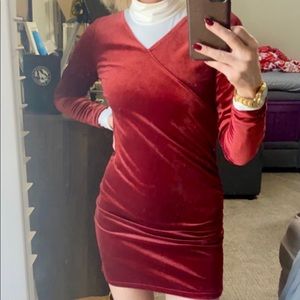 Velour mini dress